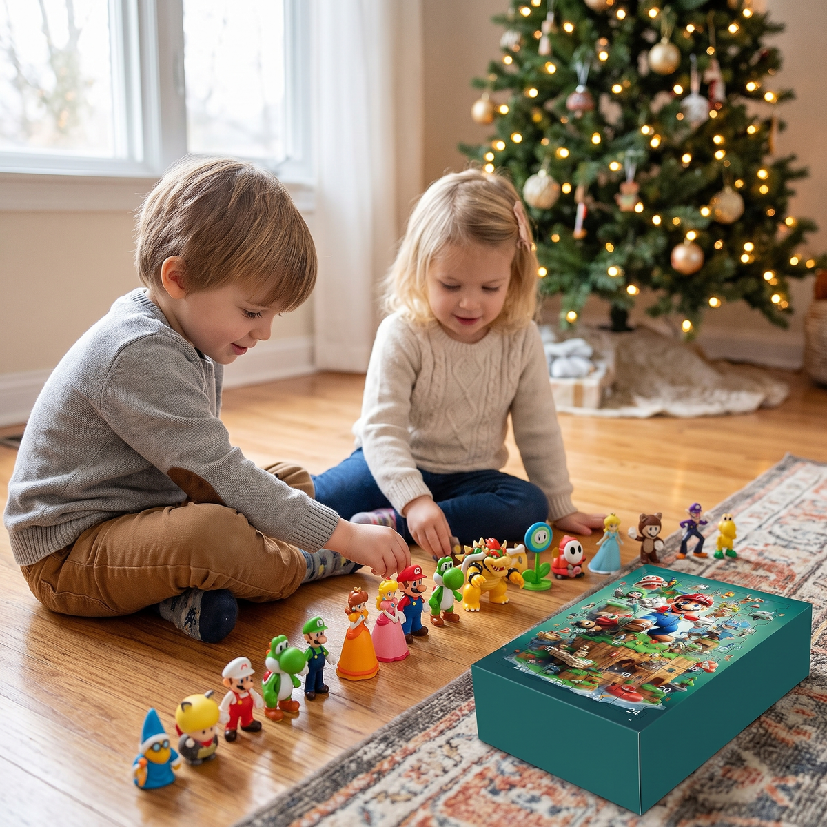 Slider - Kids playing with figurines on floor